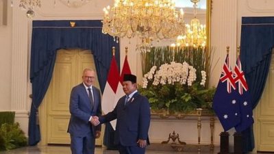 Presiden Prabowo Terima PM Australia di Istana Merdeka