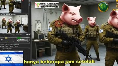 [CEK FAKTA] Hoaks Tentara Israel Berubah Jadi Babi Usai Tembak Pesawat Jamaah Haji Indonesia