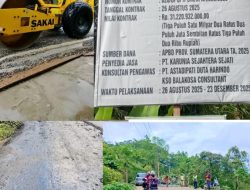 Diduga Asal Jadi, Proyek Ruas Jalan Provinsi Senilai Rp31 Miliar Dikerjakan Saat Hujan, Kontraktor dan Pengawas Bungkam