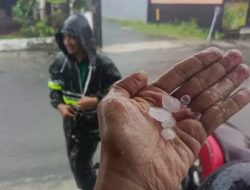 Fenomena Hujan Es dan Angin Kencang Terjang Sleman, Warga Berhamburan Panik