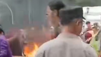Mahasiswa Unpak Demo Kenaikan BBM di Depan Istana Bogor, Aksi Sempat Ricuh