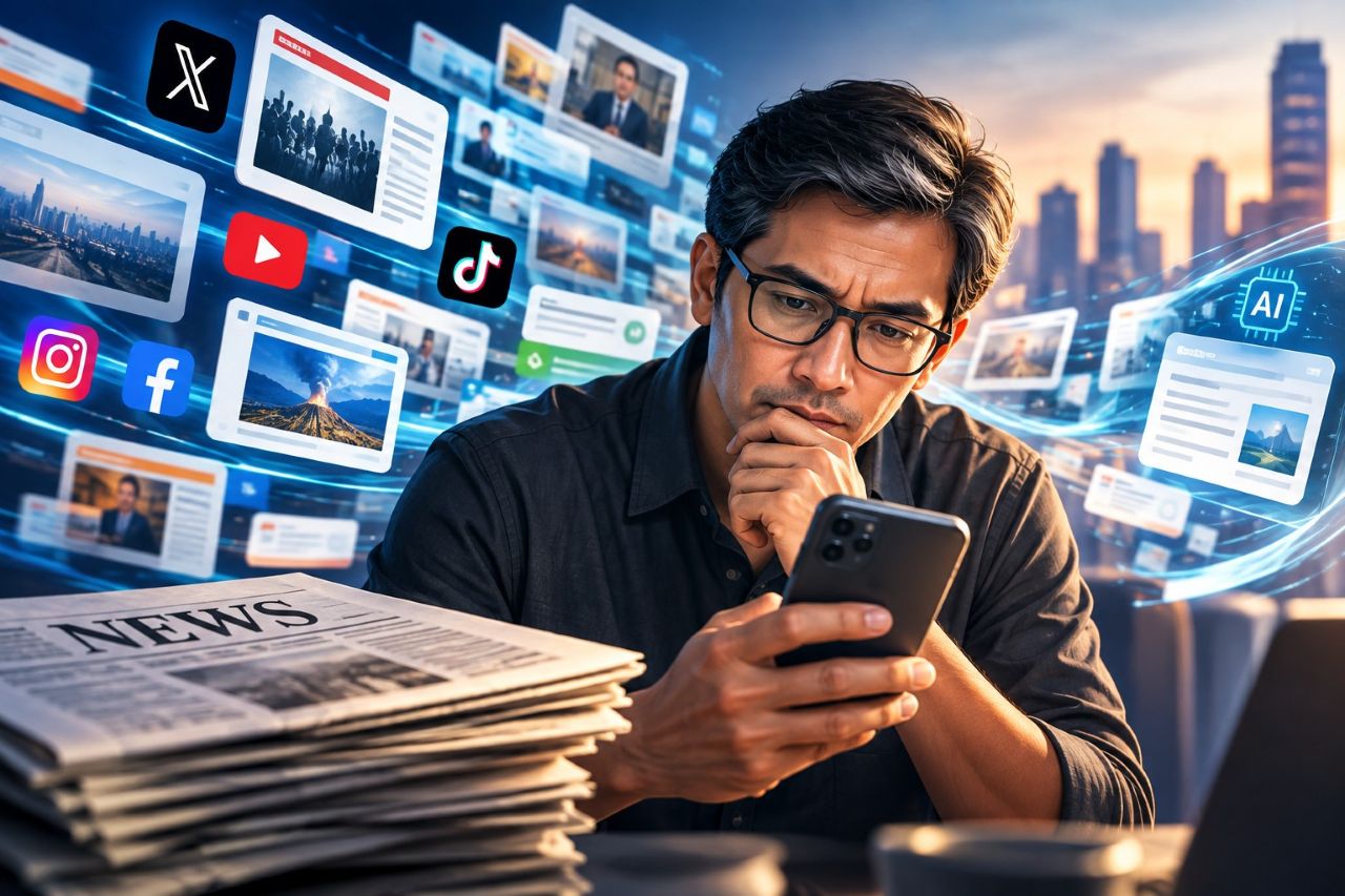 Jurnalisme digital ( ilustrasi Generate AI)