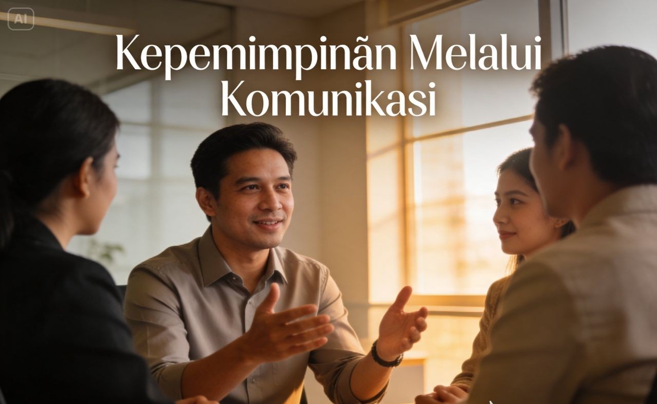 Ilustrasi seorang pemimpin sedang berkomunikasi (Generate AI)