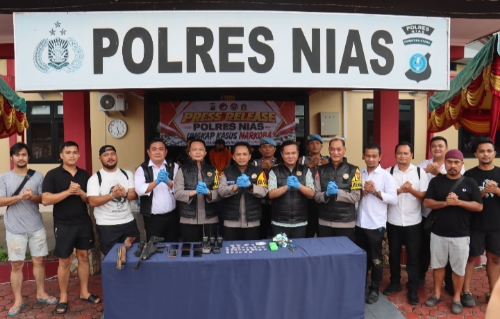 Polres Nias Ungkap Dugaan Peredaran Sabu di Nias Barat, 31 Paket Seberat 44,62 Gram Diamankan